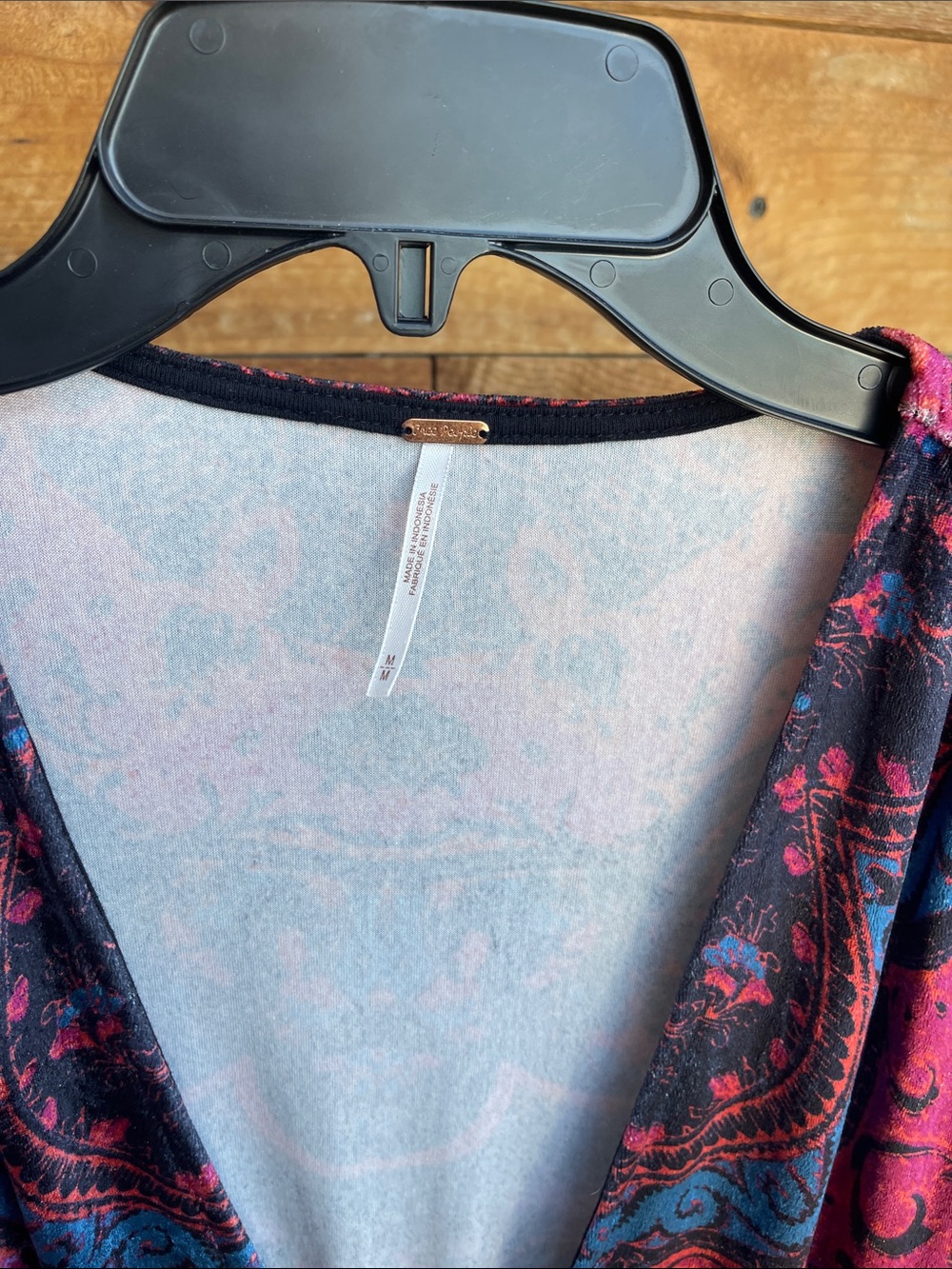 Free People Velvet Paisley Wide-Leg Jumpsuit in Pink & Blue - Picture 10 of 11